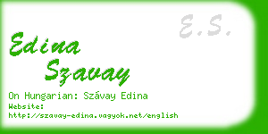 edina szavay business card