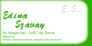 edina szavay business card